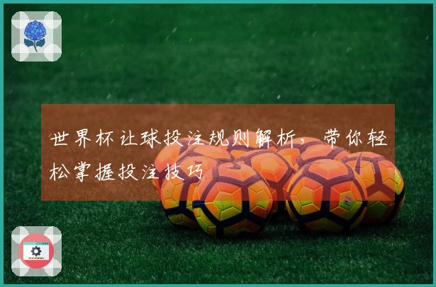 世界杯让球投注规则解析，带你轻松掌握投注技巧